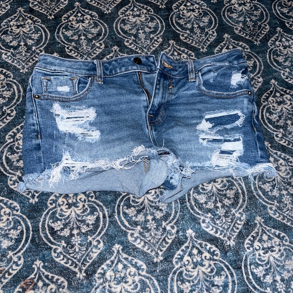 Vigoss Blue Distressed Jean Shorts